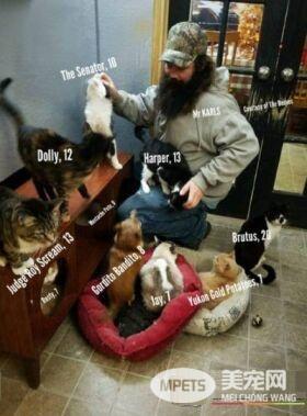 爱猫男子创办猫咪收容之家 让老猫们有一个温暖的家